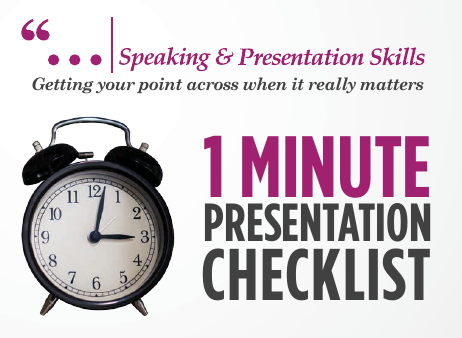 1-Minute Presentation Checklist